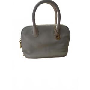 Giani Bernini  Cream Handbag with Gold Charm and Dual Handles
